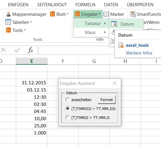 Eingabehilfe "Datum"